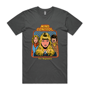 Mind Control For Beginners Tee by Lonely Kids Club. All clothing from our T-shirts to our shorts and hoodies are ethically made, and printed packed and shipped from Sydney.