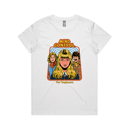 Mind Control For Beginners Tee by Lonely Kids Club. All clothing from our T-shirts to our shorts and hoodies are ethically made, and printed packed and shipped from Sydney.