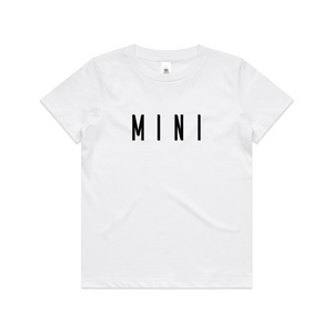 Mini Matching Kids Tee by Lonely Kids Club. All clothing from our T-shirts to our shorts and hoodies are ethically made, and printed packed and shipped from Sydney.