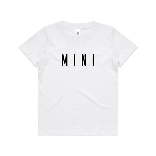 Mini Matching Kids Tee by Lonely Kids Club. All clothing from our T-shirts to our shorts and hoodies are ethically made, and printed packed and shipped from Sydney.