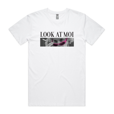 Look At Moi Tee by Lonely Kids Club. All clothing from our T-shirts to our shorts and hoodies are ethically made, and printed packed and shipped from Sydney.