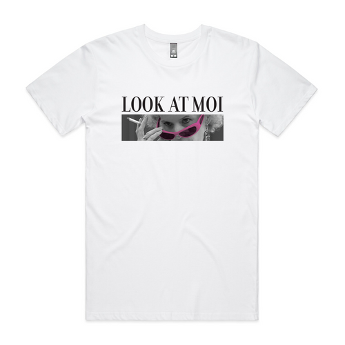 Look At Moi Tee by Lonely Kids Club. All clothing from our T-shirts to our shorts and hoodies are ethically made, and printed packed and shipped from Sydney.