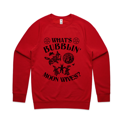 Moon Wives Jumper by Lonely Kids Club. All clothing from our T-shirts to our shorts and hoodies are ethically made, and printed packed and shipped from Sydney.