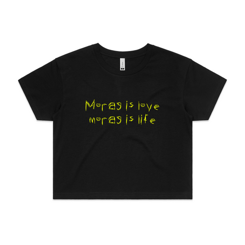 Morag Is Life Tee by Lonely Kids Club. All clothing from our T-shirts to our shorts and hoodies are ethically made, and printed packed and shipped from Sydney.