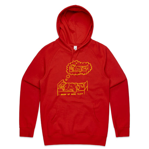 More Sleep Hoodie by Lonely Kids Club. All clothing from our T-shirts to our shorts and hoodies are ethically made, and printed packed and shipped from Sydney.