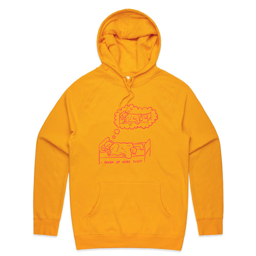 More Sleep Hoodie by Lonely Kids Club. All clothing from our T-shirts to our shorts and hoodies are ethically made, and printed packed and shipped from Sydney.