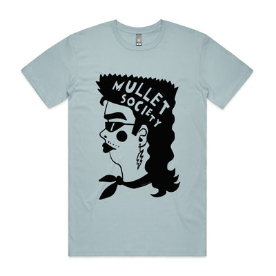Mullet Society Tee by Lonely Kids Club. All clothing from our T-shirts to our shorts and hoodies are ethically made, and printed packed and shipped from Sydney.