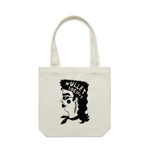 Mullet Society Tote by Lonely Kids Club. All clothing from our T-shirts to our shorts and hoodies are ethically made, and printed packed and shipped from Sydney.