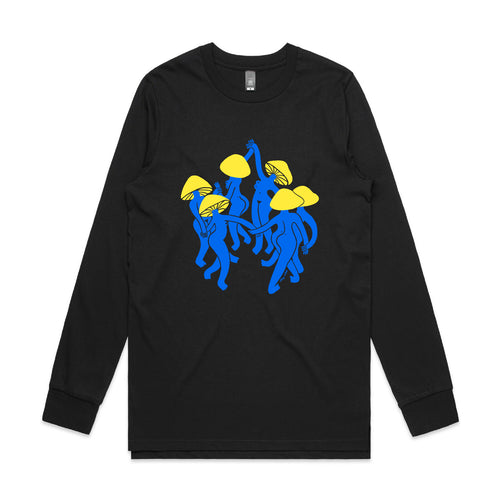 Mushroom Dance Tee by Lonely Kids Club. All clothing from our T-shirts to our shorts and hoodies are ethically made, and printed packed and shipped from Sydney.