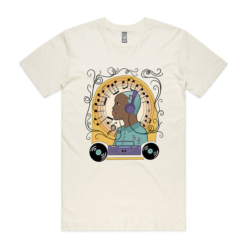 Musiac Tee by Lonely Kids Club. All clothing from our T-shirts to our shorts and hoodies are ethically made, and printed packed and shipped from Sydney.