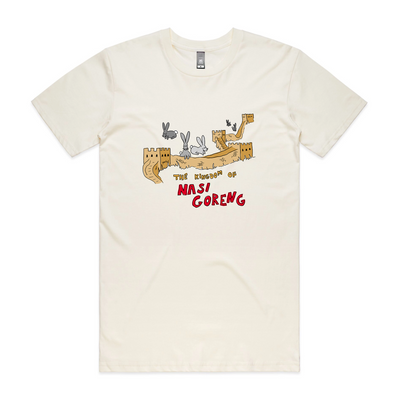 Nasi Goreng Tee by Lonely Kids Club. All clothing from our T-shirts to our shorts and hoodies are ethically made, and printed packed and shipped from Sydney.