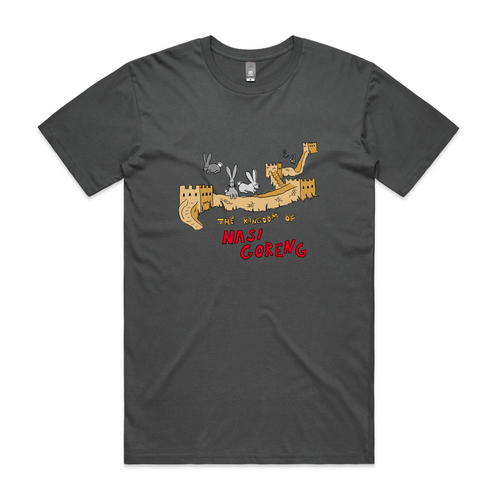 Nasi Goreng Tee by Lonely Kids Club. All clothing from our T-shirts to our shorts and hoodies are ethically made, and printed packed and shipped from Sydney.