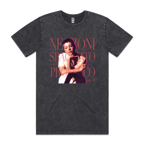 Negroni Sbagliato Tee by Lonely Kids Club. All clothing from our T-shirts to our shorts and hoodies are ethically made, and printed packed and shipped from Sydney.