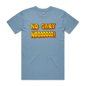 No Gary Tee by Lonely Kids Club. All clothing from our T-shirts to our shorts and hoodies are ethically made, and printed packed and shipped from Sydney.