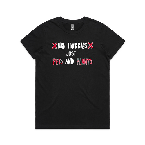 No Hobbies Tee by Lonely Kids Club. All clothing from our T-shirts to our shorts and hoodies are ethically made, and printed packed and shipped from Sydney.