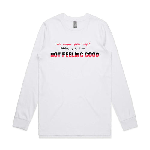 Not Feeling Good Tee by Lonely Kids Club. All clothing from our T-shirts to our shorts and hoodies are ethically made, and printed packed and shipped from Sydney.