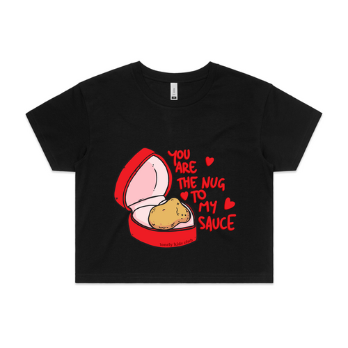 Nugget To My Sauce Tee by Lonely Kids Club. All clothing from our T-shirts to our shorts and hoodies are ethically made, and printed packed and shipped from Sydney.