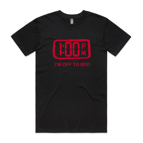 Off To Bed Tee by Lonely Kids Club. All clothing from our T-shirts to our shorts and hoodies are ethically made, and printed packed and shipped from Sydney.