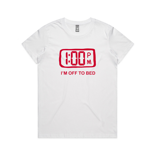 Off To Bed Tee by Lonely Kids Club. All clothing from our T-shirts to our shorts and hoodies are ethically made, and printed packed and shipped from Sydney.