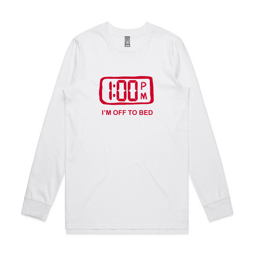 Off To Bed Tee by Lonely Kids Club. All clothing from our T-shirts to our shorts and hoodies are ethically made, and printed packed and shipped from Sydney.