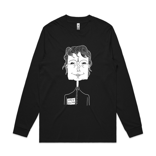 Omen Wilson Tee by Lonely Kids Club. All clothing from our T-shirts to our shorts and hoodies are ethically made, and printed packed and shipped from Sydney.