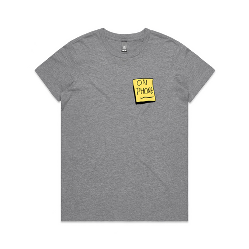 On Phone Tee by Lonely Kids Club. All clothing from our T-shirts to our shorts and hoodies are ethically made, and printed packed and shipped from Sydney.