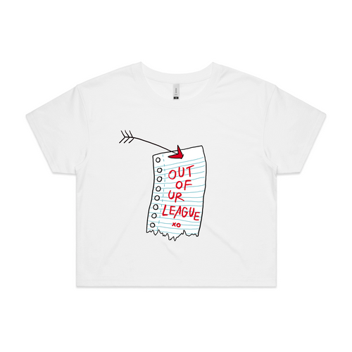 Out Of Ur League Tee by Lonely Kids Club. All clothing from our T-shirts to our shorts and hoodies are ethically made, and printed packed and shipped from Sydney.