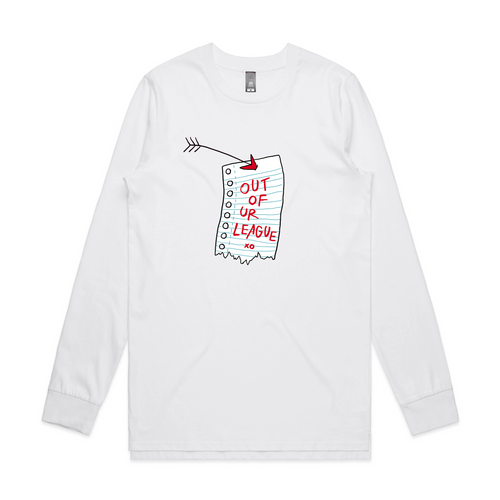 Out Of Ur League Tee by Lonely Kids Club. All clothing from our T-shirts to our shorts and hoodies are ethically made, and printed packed and shipped from Sydney.