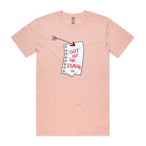 Out Of Ur League Tee by Lonely Kids Club. All clothing from our T-shirts to our shorts and hoodies are ethically made, and printed packed and shipped from Sydney.