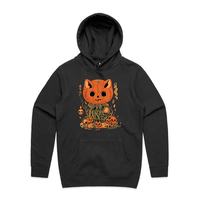 Great Pumpkin Cat Hoodie by Lonely Kids Club. All clothing from our T-shirts to our shorts and hoodies are ethically made, and printed packed and shipped from Sydney.