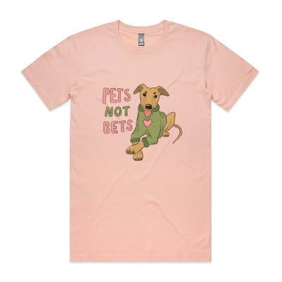Pets Not Bets Tee by Lonely Kids Club. All clothing from our T-shirts to our shorts and hoodies are ethically made, and printed packed and shipped from Sydney.