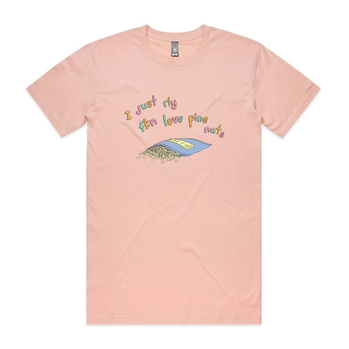 Pine Nuts Tee by Lonely Kids Club. All clothing from our T-shirts to our shorts and hoodies are ethically made, and printed packed and shipped from Sydney.