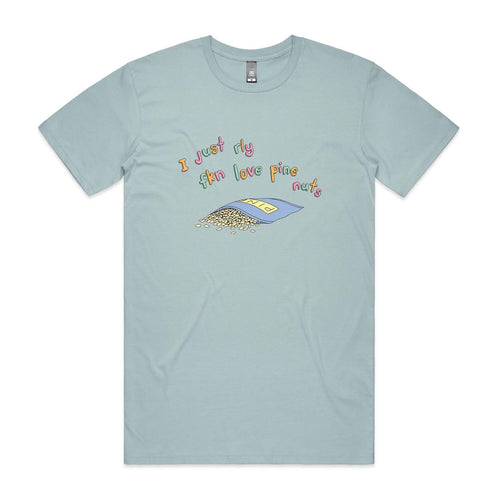 Pine Nuts Tee by Lonely Kids Club. All clothing from our T-shirts to our shorts and hoodies are ethically made, and printed packed and shipped from Sydney.