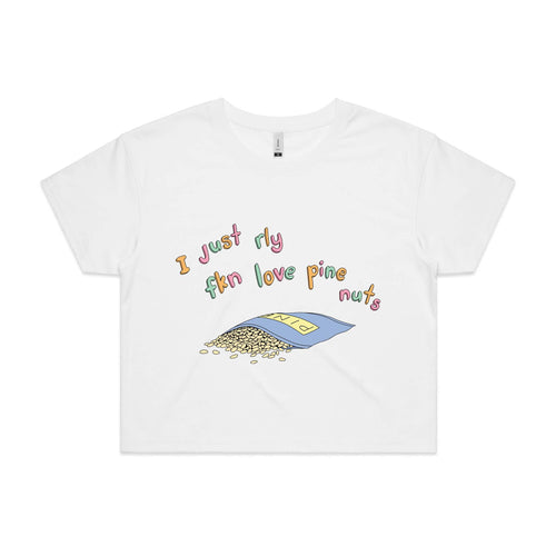 Pine Nuts Tee by Lonely Kids Club. All clothing from our T-shirts to our shorts and hoodies are ethically made, and printed packed and shipped from Sydney.
