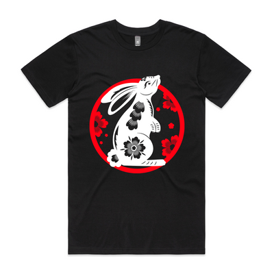 Papercut Rabbit Tee by Lonely Kids Club. All clothing from our T-shirts to our shorts and hoodies are ethically made, and printed packed and shipped from Sydney.