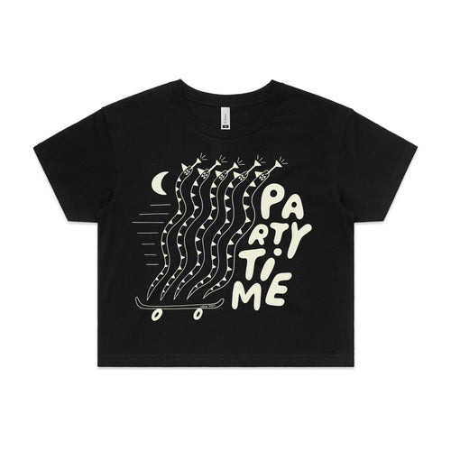 Party Time Tee by Lonely Kids Club. All clothing from our T-shirts to our shorts and hoodies are ethically made, and printed packed and shipped from Sydney.