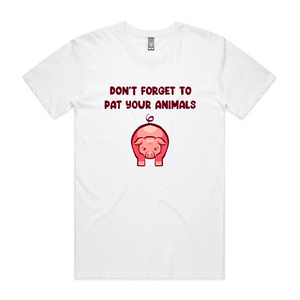 Pat Your Animals Tee by Lonely Kids Club. All clothing from our T-shirts to our shorts and hoodies are ethically made, and printed packed and shipped from Sydney.