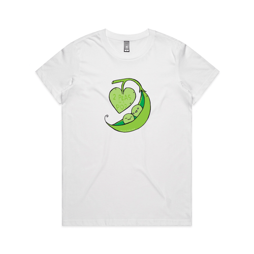 2 Peas Tee by Lonely Kids Club. All clothing from our T-shirts to our shorts and hoodies are ethically made, and printed packed and shipped from Sydney.