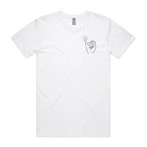 Pinkie Tee by Lonely Kids Club. All clothing from our T-shirts to our shorts and hoodies are ethically made, and printed packed and shipped from Sydney.