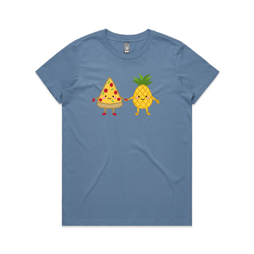 Pizza and Pineapple Tee by Lonely Kids Club. All clothing from our T-shirts to our shorts and hoodies are ethically made, and printed packed and shipped from Sydney.