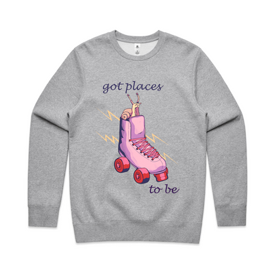 Places To Be Jumper by Lonely Kids Club. All clothing from our T-shirts to our shorts and hoodies are ethically made, and printed packed and shipped from Sydney.