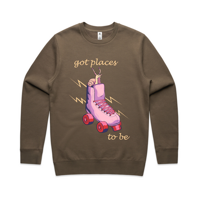 Places To Be Jumper by Lonely Kids Club. All clothing from our T-shirts to our shorts and hoodies are ethically made, and printed packed and shipped from Sydney.