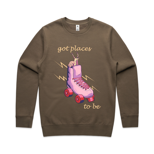 Places To Be Jumper by Lonely Kids Club. All clothing from our T-shirts to our shorts and hoodies are ethically made, and printed packed and shipped from Sydney.