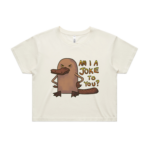 Platypus Joke Tee by Lonely Kids Club. All clothing from our T-shirts to our shorts and hoodies are ethically made, and printed packed and shipped from Sydney.