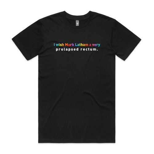 Prolapsed Rectum Tee by Lonely Kids Club. All clothing from our T-shirts to our shorts and hoodies are ethically made, and printed packed and shipped from Sydney.