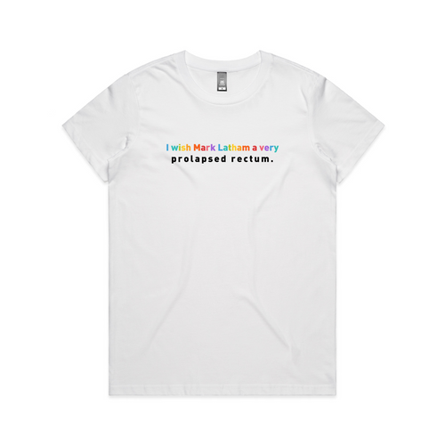 Prolapsed Rectum Tee by Lonely Kids Club. All clothing from our T-shirts to our shorts and hoodies are ethically made, and printed packed and shipped from Sydney.