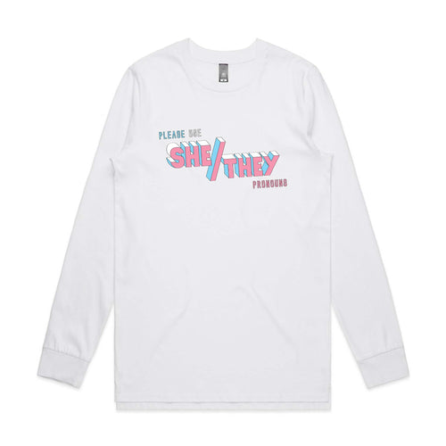 Pronouns Tee by Lonely Kids Club. All clothing from our T-shirts to our shorts and hoodies are ethically made, and printed packed and shipped from Sydney.