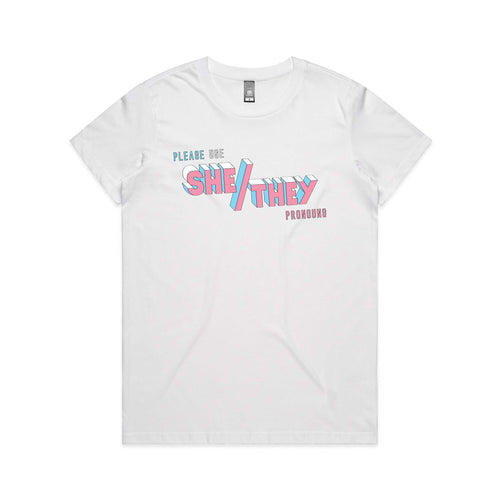 Pronouns Tee by Lonely Kids Club. All clothing from our T-shirts to our shorts and hoodies are ethically made, and printed packed and shipped from Sydney.