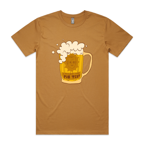 Pub Test Tee by Lonely Kids Club. All clothing from our T-shirts to our shorts and hoodies are ethically made, and printed packed and shipped from Sydney.