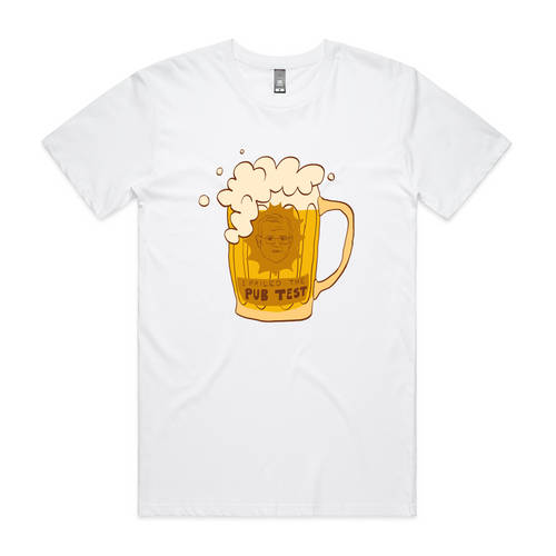 Pub Test Tee by Lonely Kids Club. All clothing from our T-shirts to our shorts and hoodies are ethically made, and printed packed and shipped from Sydney.